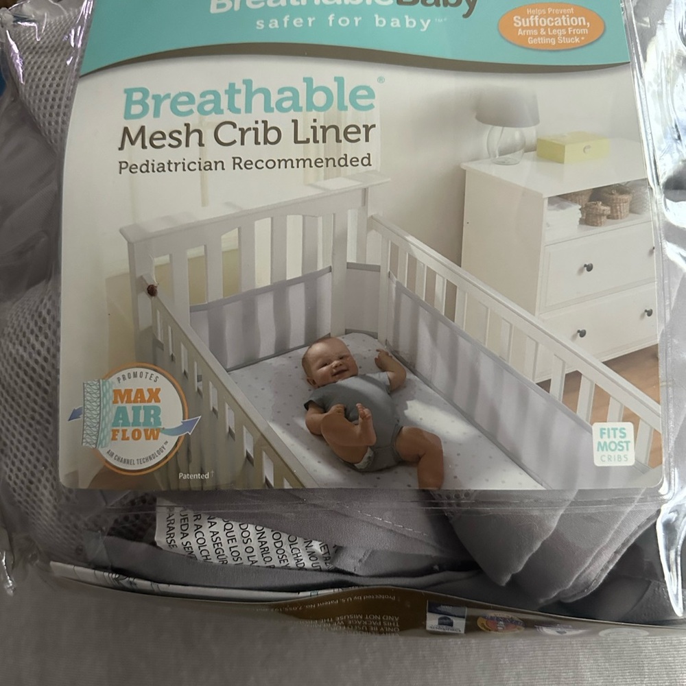 Gray Breathable Baby Mesh Liner (never used)